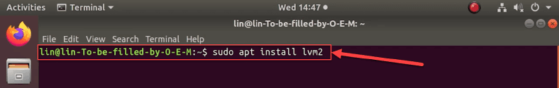 Install the Manager with the apt command.