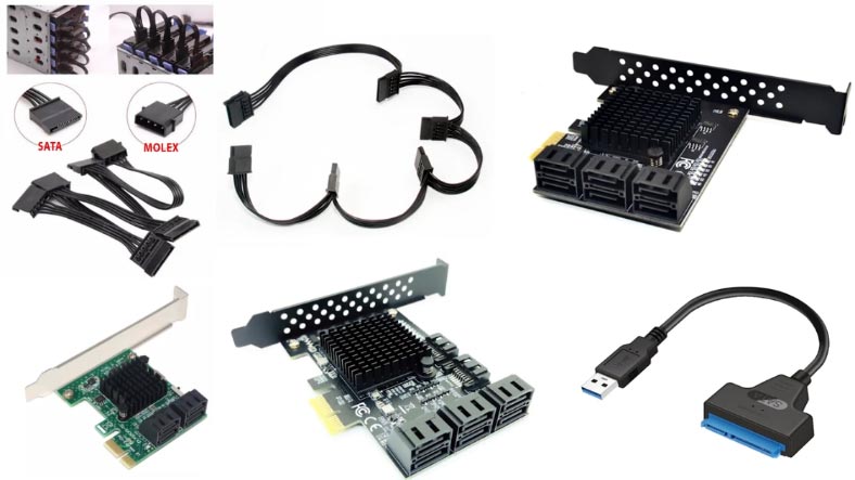 SATA expansion cards and adapters