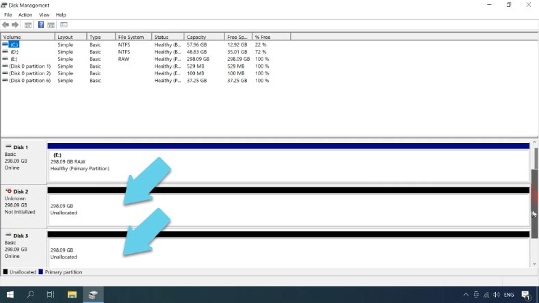 Connect the drives directly to the computer