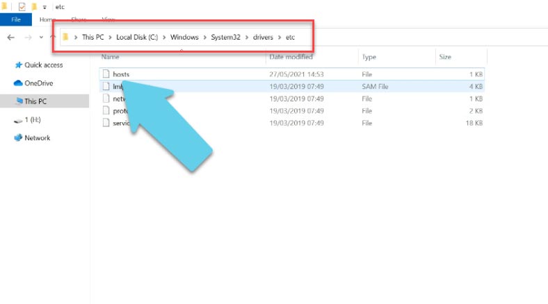 Set the server’s IP address in hosts