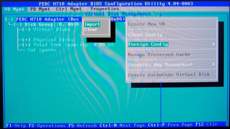 Importing the array settings manually