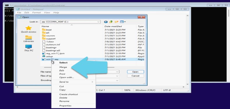 Haga clic con el botón derecho del ratón en el nombre del archivo y seleccione Combinar