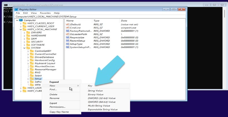 Setup Rechtsklick - Partition erstellen