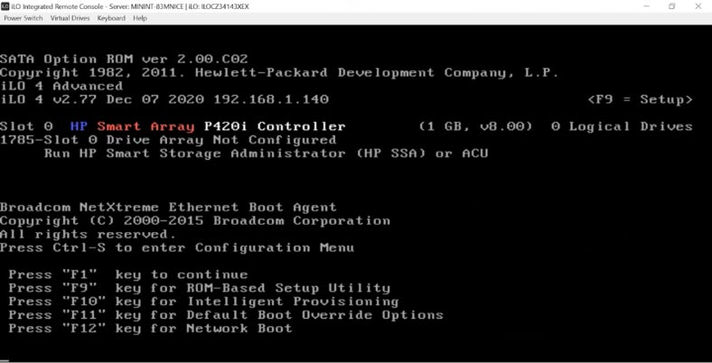 HP ProLiant DL380p server