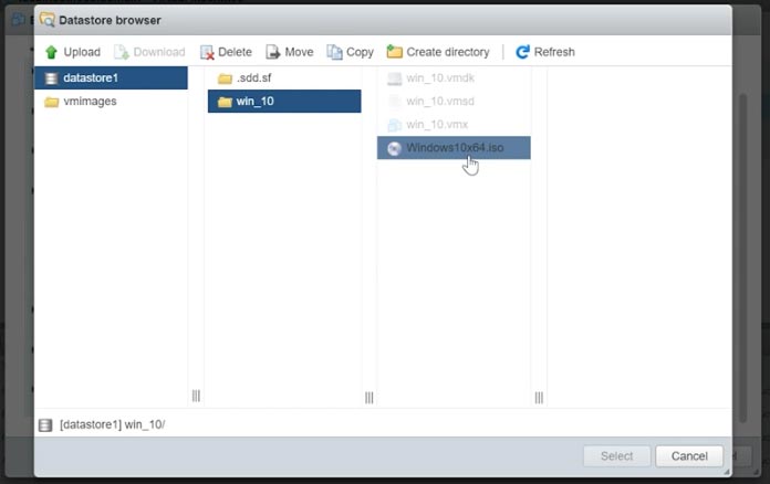 Open the ISO image of the operating system