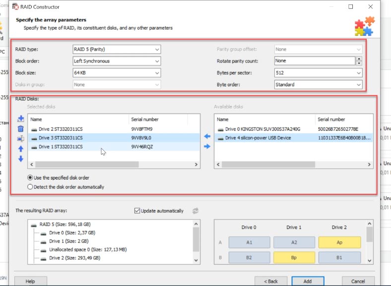 Constructor settings