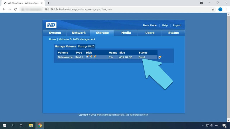 When the disk array is rebuilt, you’ll be able to create shared folders