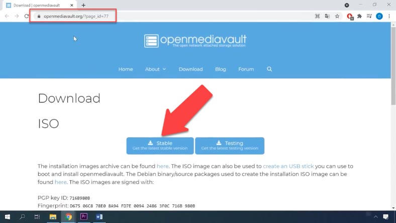 Завантажте OpenMediaVault