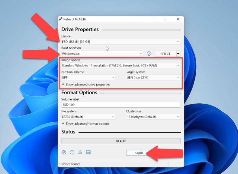 Creación de una memoria USB de arranque con Rufus