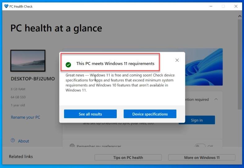 El ordenador es totalmente compatible con Windows 11