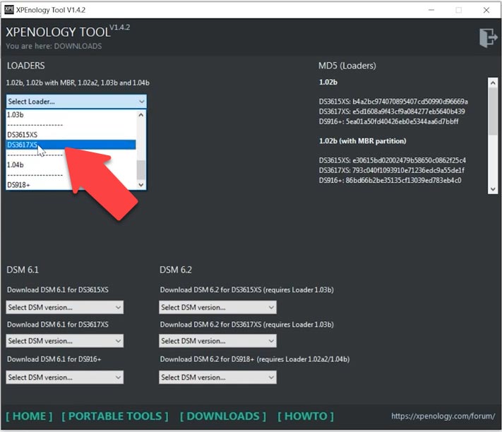 Download the archive synoboot.zip