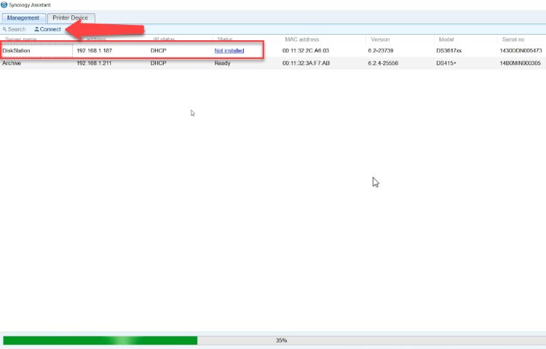 Conectando ao seu DiskStation