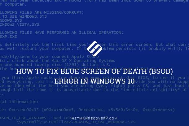 How to Fix Blue Screen of Death (BSOD) in 10