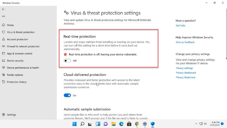 Comment désactiver Windows Defender dans Windows 11