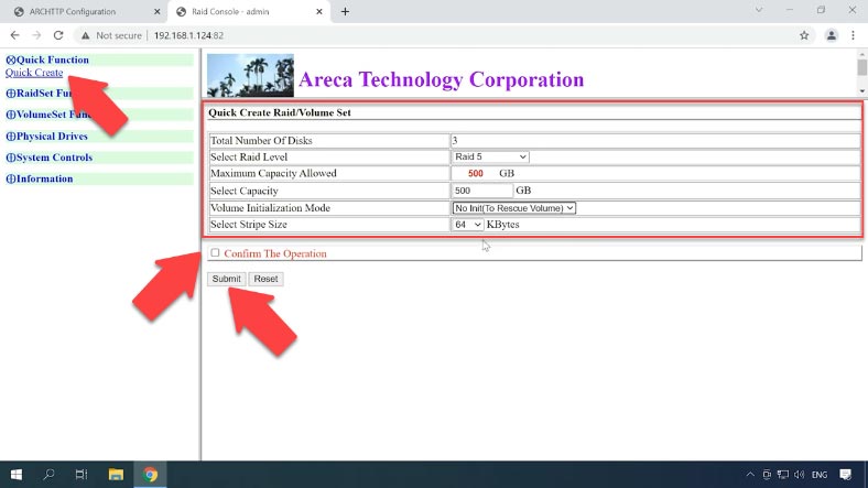 Pestaña Quick Function - Quick create 