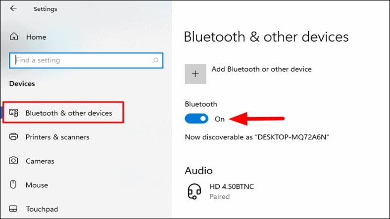 Desactivar Bluetooth