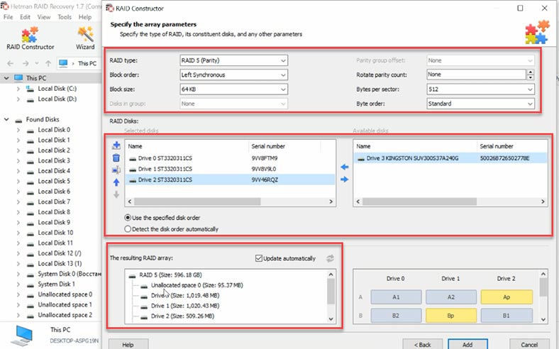 RAID properties