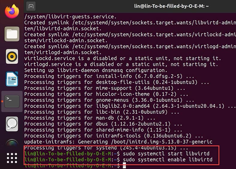 Enable KVM to boot with the OS