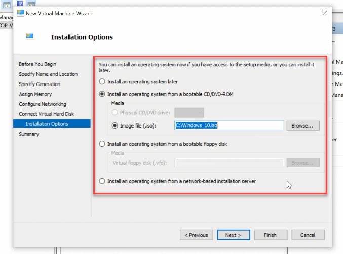 Path to the ISO image of the operating system