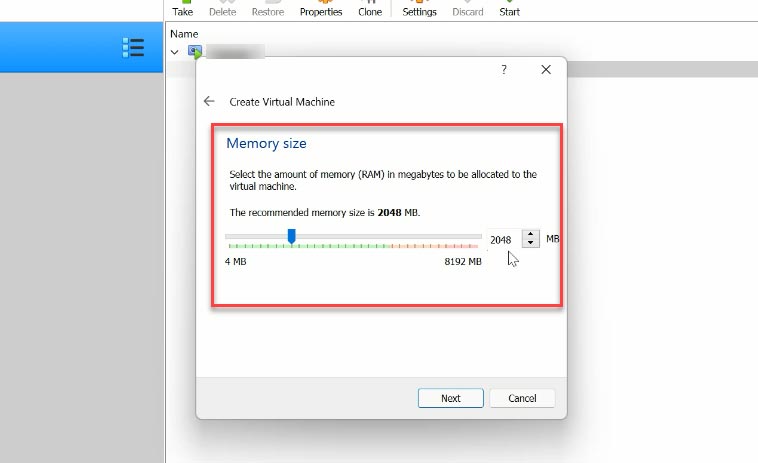 Especifique a quantidade de RAM