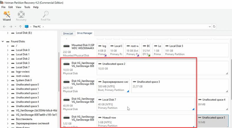 Displays all virtual machine disks