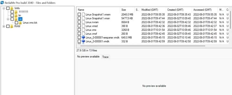 Reclaime Pro знайшла файли віртуальних дисків