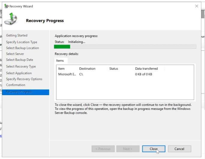 Recover Exchange Server