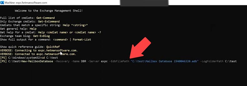 Exchange Management Shell (EMS) - New-MailboxDatabase