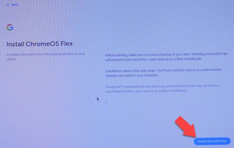 Installer ChromeOS Flex sur PC