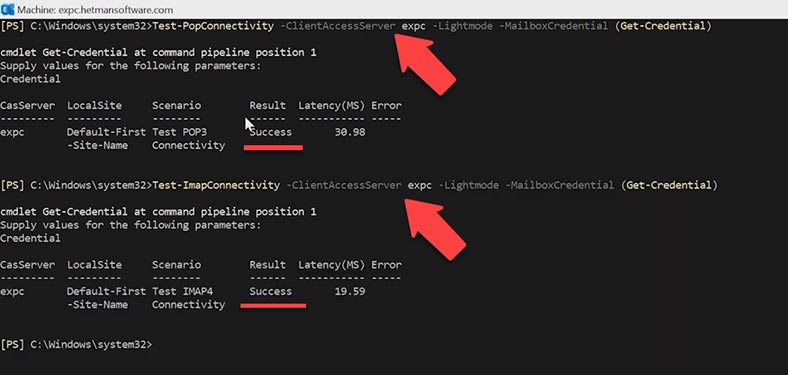 Services de tests - POP3 et IMAP4