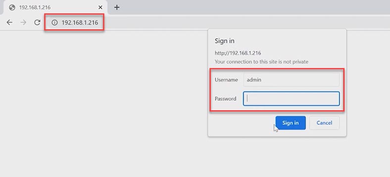 Sign in to MicroNet Platinum Firewire800 administration panel