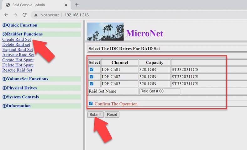 إنشاء نظام RAID 5 على MicroNet Platinum Firewire800