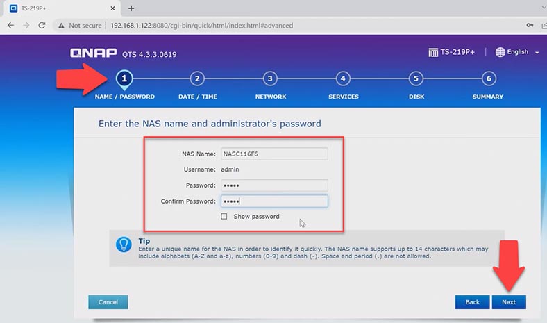 Creating an array on QNAP NAS TS-219P+