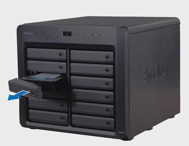 Ejetar unidades do Synology NAS DS2422+