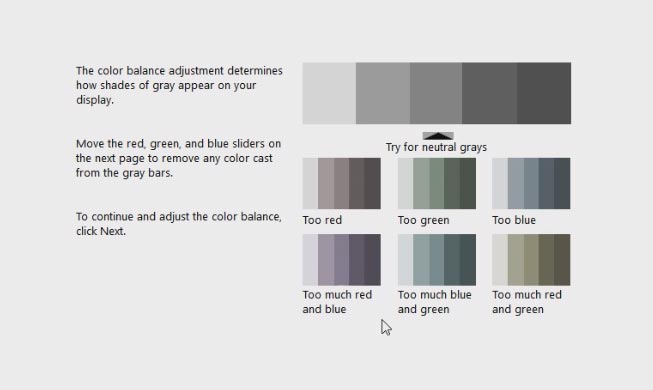 Color balance adjustment