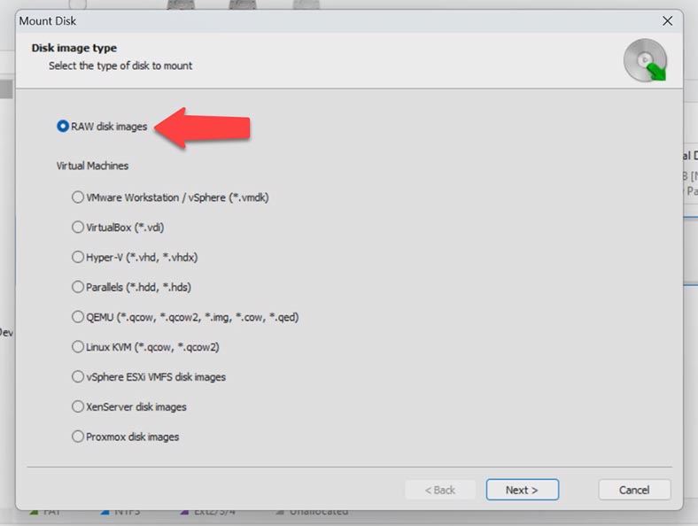 Mounting disks in the utility