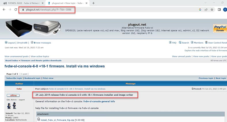 Téléchargez le firmware - FVDW-SL