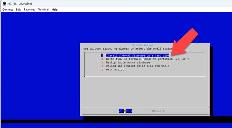 Install fvdw-sl firmware on hard disk