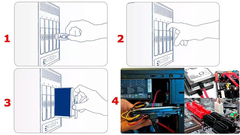 Connecting disks to the motherboard