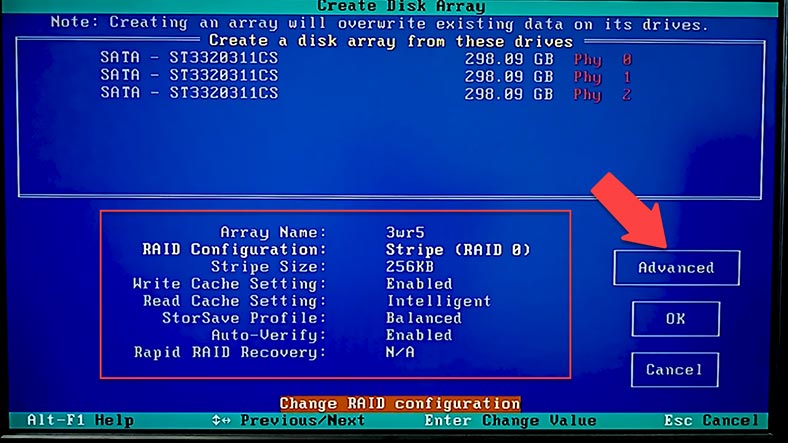 Choosing future array options