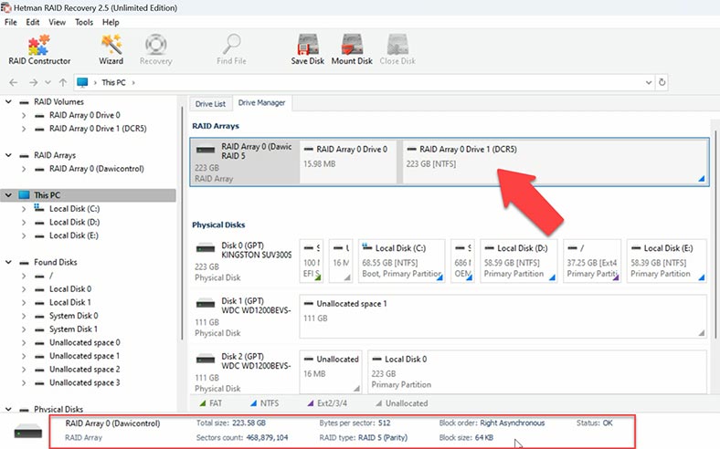 Booting the RAID configuration manually