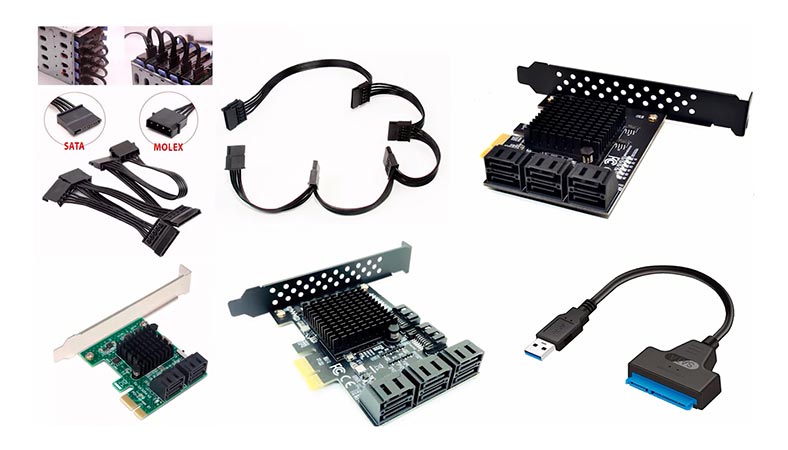 SATA port expansion cards