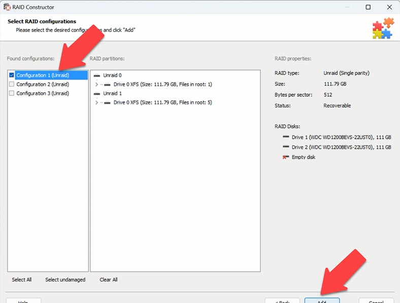 Ajout d'une configuration requise