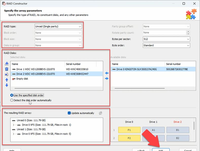 Building a RAID manually