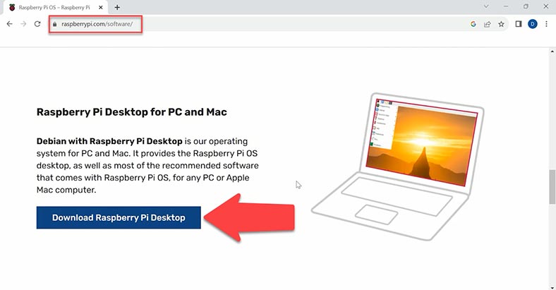 Download Raspberry Pi OS Desktop from the official website