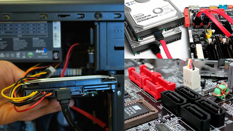 Connecting hard disks directly to the motherboard