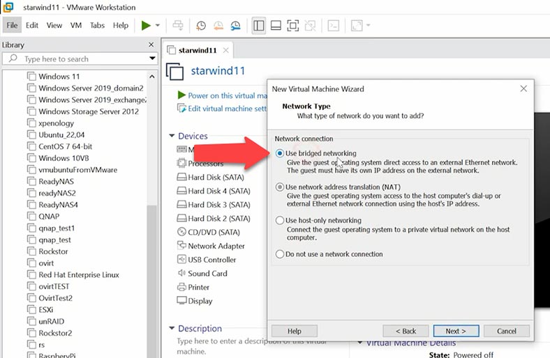 Créer une machine virtuelle VMware