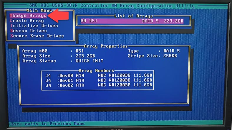 View array properties