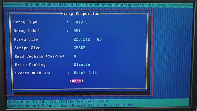 Określ parametry tablicy