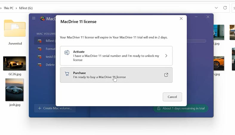 MacDrive - updating license